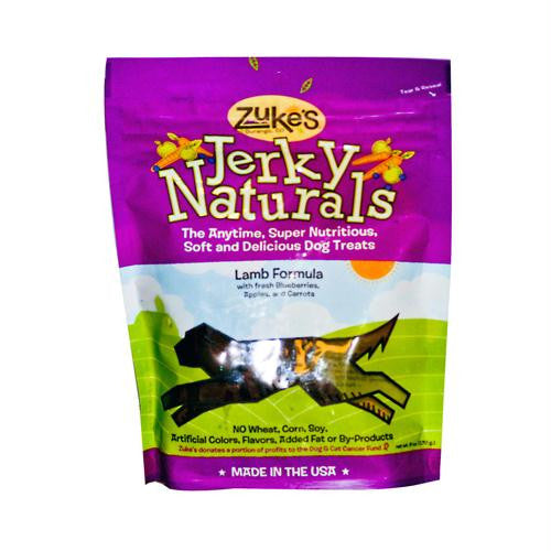 Zukes Jerky Naturals For Dogs Lamb Formula - 6 oz