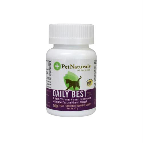 Pet Naturals of Vermont Daily Best Multi-Vitamin For Cats Beef - 100 Chewable Tablets