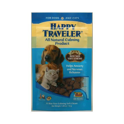 Ark Naturals Happy Traveler for Dogs and Cats - 75 Soft Chews