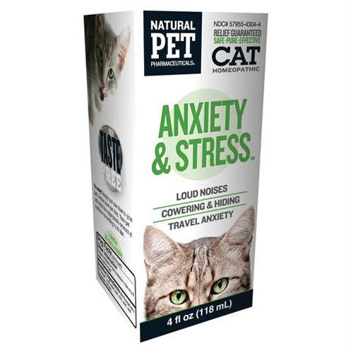 King Bio Homeopathic Natural Pet Cat - Anxiety and Stress - 4 oz