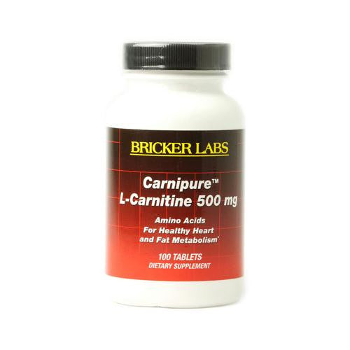 Bricker Labs Carnipure L-Carnitine - 500 mg - 100 Tablets