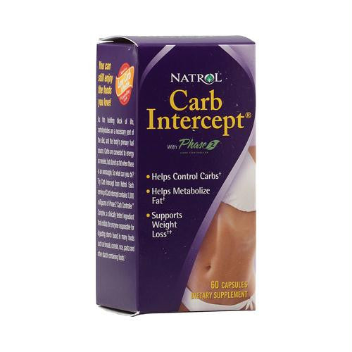 Natrol Carb Intercept with Phase 2 Starch Neutralizer - 60 Capsules