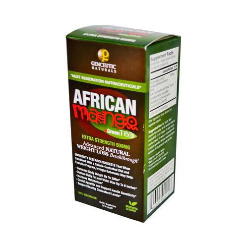 Genceutic Naturals African Mango Plus Green Tea - 500 mg - 60 Vcaps