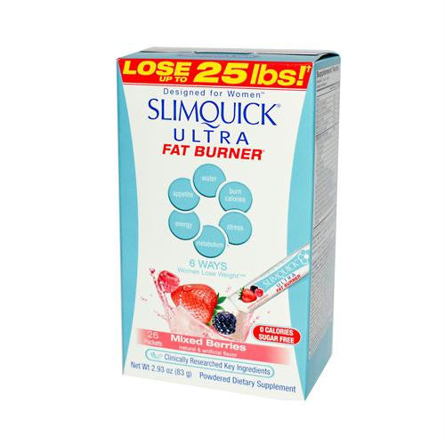 SlimQuick Ultra Fat Burner - Mixed Berries - 26 Packet