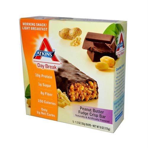 Atkins Day Break Bar Peanut Butter Fudge Crisp - 5 Bars