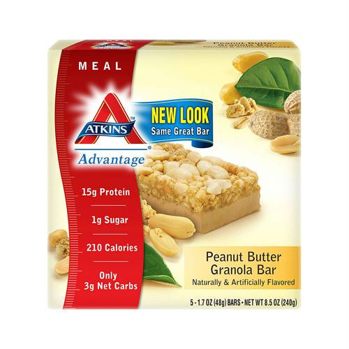 Atkins Advantage Bar Peanut Butter Granola - 5 Bars