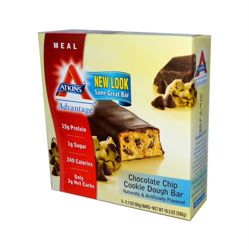 Atkins Advantage Bar Chocolate Chip Cookie Dough - 5 Bars