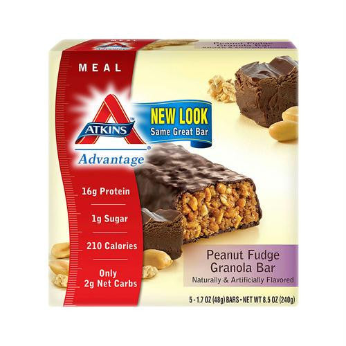 Atkins Advantage Bar Peanut Fudge Granola - 5 Bars