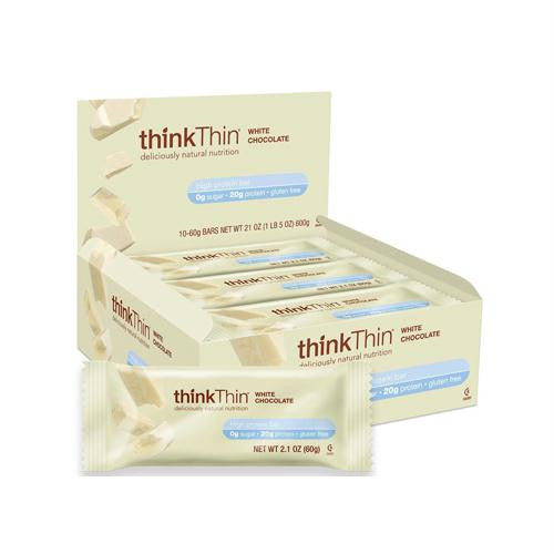 Think Products Thin Bar - White Chocolate - Case of 10 - 2.1 oz