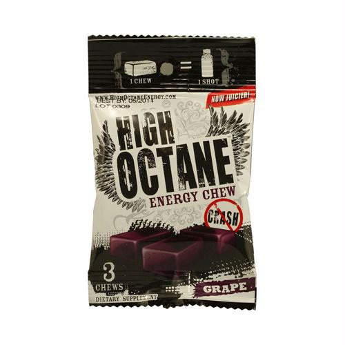 To Go Brands High Octane Energy Chews Grape - 3 Chewables - Case of 12