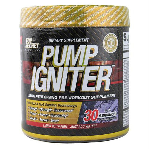 Top Secret Nutrition Pump Igniter - Pre Workout Grape - 30 Servings