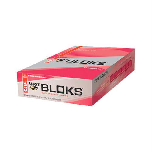 Clif Bar Clif Shot Bloks - Organic Strawberry - Case of 18 - 2.1 oz