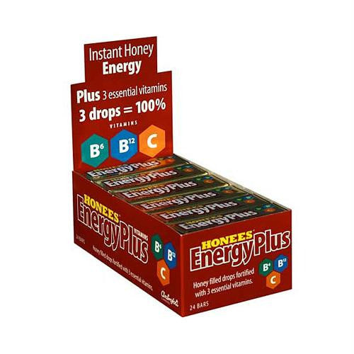 Honees Honey Energy Plus Drops - Case of 24 - 1.58 oz