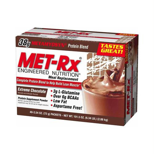 Met-Rx Engineered Nutrition Meal Replacement Extreme Chocolate - 40 Packets