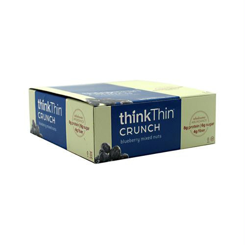 Think Products thinkThin Crunch Bar - Crunch Blueberry Mixed Nuts - 1.41 oz - Case of 10