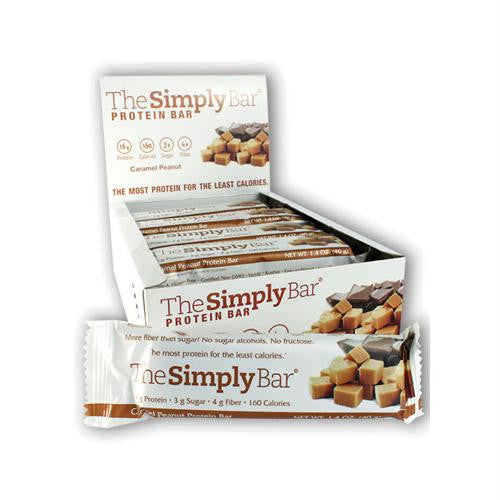 The Simply Bar Protein Bar - Caramel and Peanut - Case of 15 - 1.4 oz