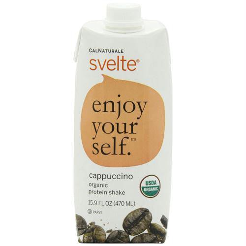 Svelte Protein Shake - Organic Cappuccino - 15.9 oz - Case of 6