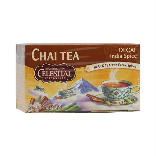 Celestial Seasonings Decaffeinated Black Tea India Spice Chai - 20 Tea Bags