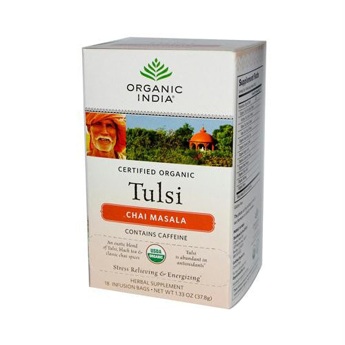 Organic India Tulsi Tea Chai Masala - 18 Tea Bags - Case of 6