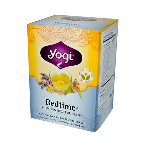 Yogi Bedtime Herbal Tea Caffeine Free Chamomile - 16 Tea Bags - Case of 6