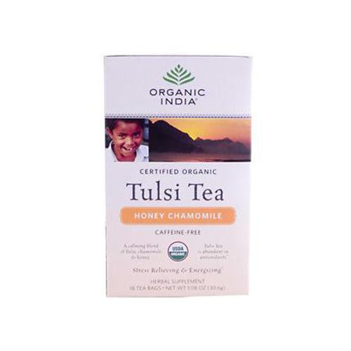 Organic India Tulsi Tea Honey Chamomile - 18 Tea Bags - Case of 6