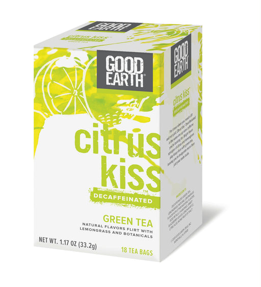 Good Earth Citrus Kiss Decaffeinated Green Tea - 18 Bags