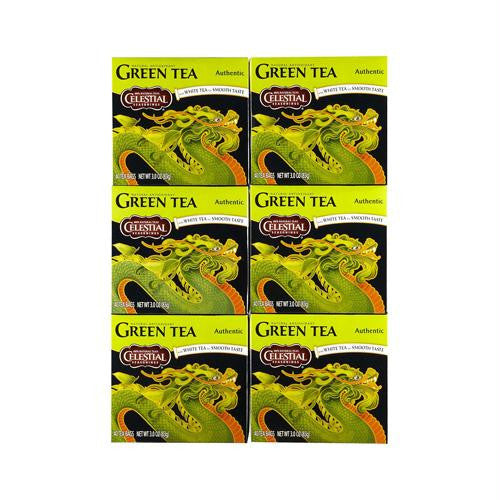 Celestial Seasonings Authentic Green Tea - Case of 6 - 20 Bags