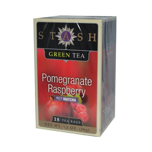 Stash Pomegranate Raspberry Green Tea with Matcha - 18 Tea Bags - Case of 6