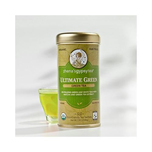 Zhenas Gypsy Tea Ultimate Organic Green Tea - Case of 6 - 22 Bags