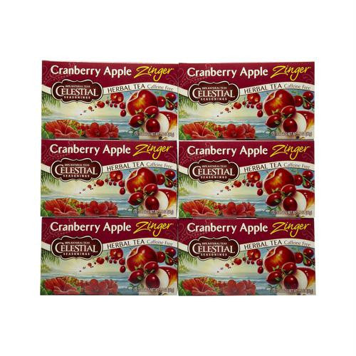 Celestial Seasonings Herbal Tea - Cranberry Apple Zinger - Caffeine Free - 20 Bags