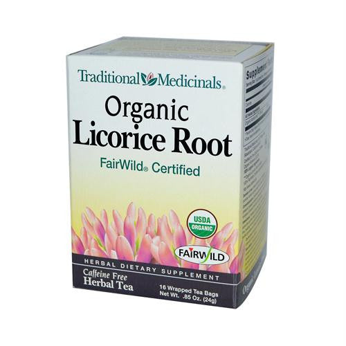 Traditional Medicinals Organic Licorice Root Herbal Tea - 16 Tea Bags - Case of 6