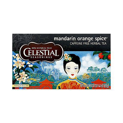 Celestial Seasonings Herbal Tea Caffeine Free Mandarin Orange Spice - 20 Tea Bags - Case of 6