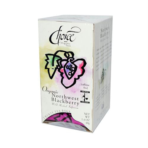 Choice Organic Teas Northwest Blackberry Tea - Caffeine Free - Case of 6 - 20 Bags