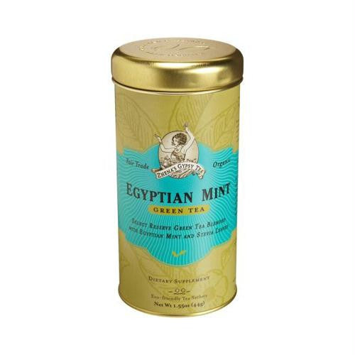 Zhenas Gypsy Tea Organic Egyptian Mint - Case of 6 - 22 Bags