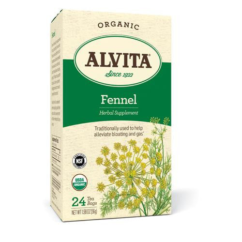 Alvita Teas Organic Herbal Tea Bags - Fennel Seed - 24 Bags