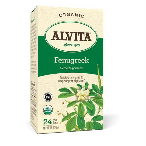 Alvita Teas Organic Herbal Tea Bags - Fenugreek - 24 Bags