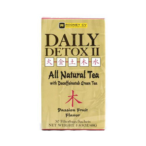 Wellements Rooney CV Daily Detox II All Natural Decaffeinated Tea Passion Fruit - 30 Sachet