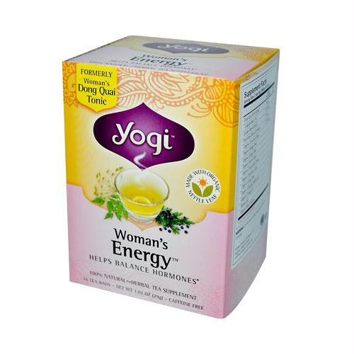 Yogi Womans Energy Herbal Tea Caffeine Free - 16 Tea Bags - Case of 6