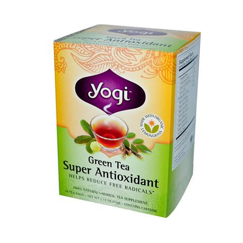 Yogi Green Tea Super Anti-Oxidant - 16 Tea Bags - Case of 6