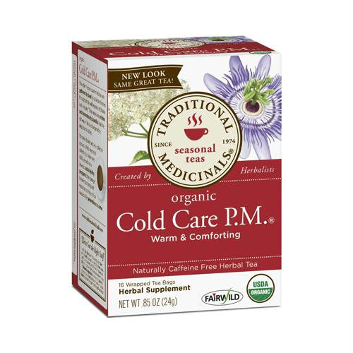 Traditional Medicinals Organic Cold Care P.M. Caffeine Free Herbal Tea - Case of 6 - 16 Bags