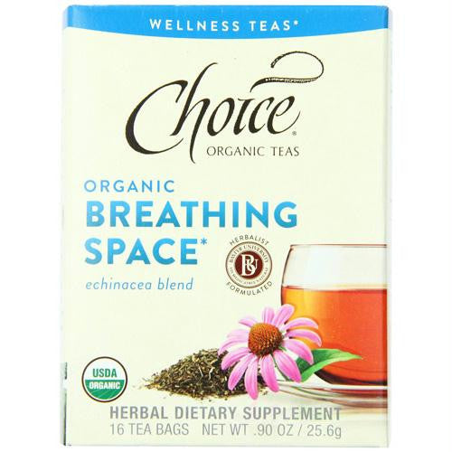 Choice Organic Teas - Organic Breathing Space Tea - 16 Bags - Case of 6