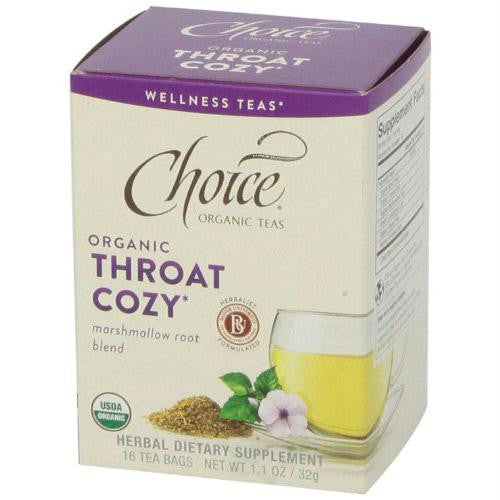 Choice Organic Teas - Organic Throat Cozy Tea - 16 Bags - Case of 6