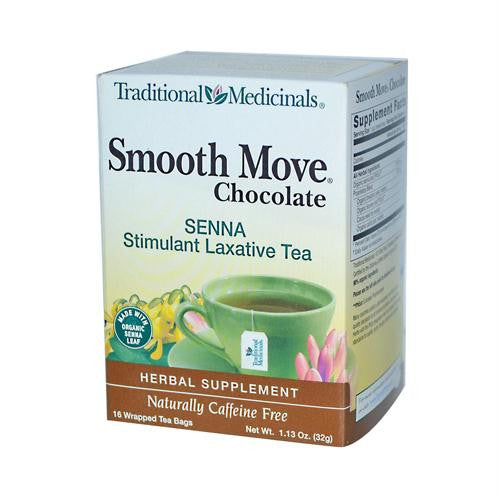 Traditional Medicinals Chocolate Smooth Move Herbal Tea - 16 Tea Bags - Case of 6