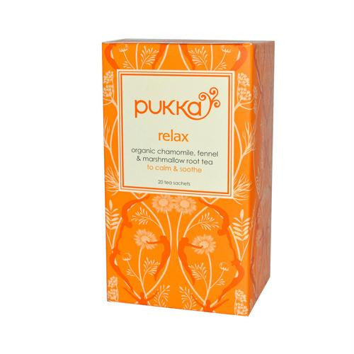 Pukka Herbal Teas Relax - Caffeine Free - Case of 6 - 20 Bags