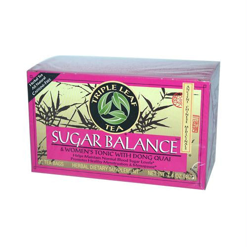 Triple Leaf Tea Sugar Balance Decaffeinated Tea - 20 Tea Bags - Case of 6