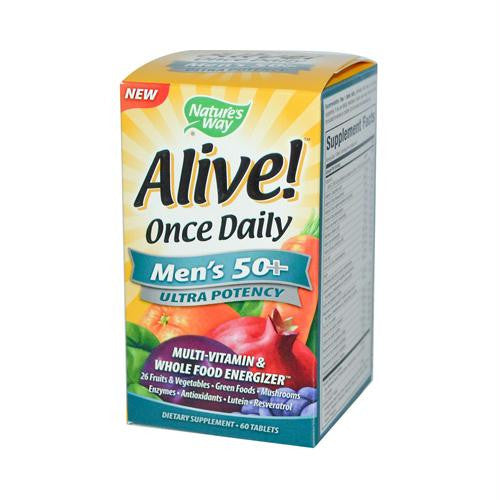 Natures Way Alive! Once Daily Mens 50 plus Multi-Vitamin - 60 Tablets