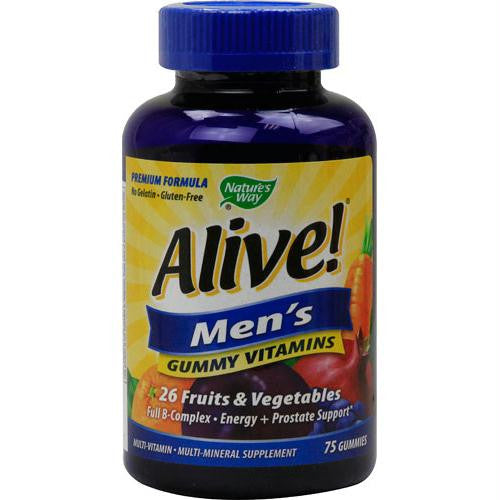 Natures Way Alive! - Mens Energy Gummy Multi-Vitamins - 75 Chewables