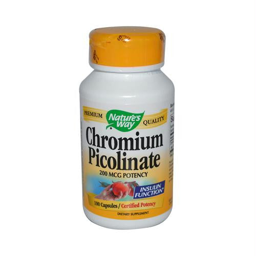 Natures Way Chromium Picolinate - 100 Capsules