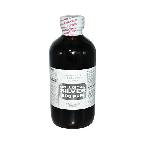 Amino Acid and Botanical Supply Colloidal Silver - 500 ppm - 8 fl oz