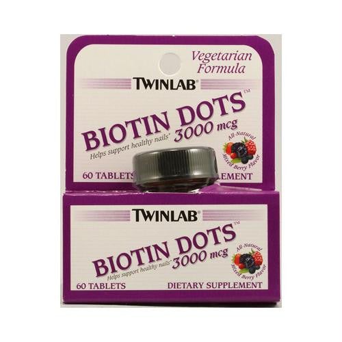 Twinlab Biotin Dots Mixed Berry - 3000 mcg - 60 Tablets